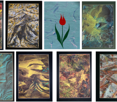 Ebru Techniques on paper, Şerife Keskinkılıç