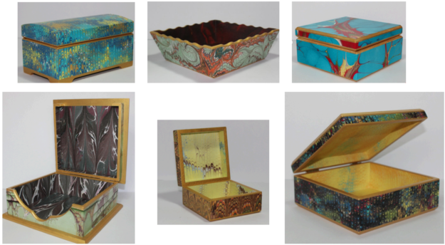 Ebru Techniques on decorative items, Şerife Keskinkılıç